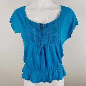 aeropostale‎ Short Sleeve Top With Lace Detail